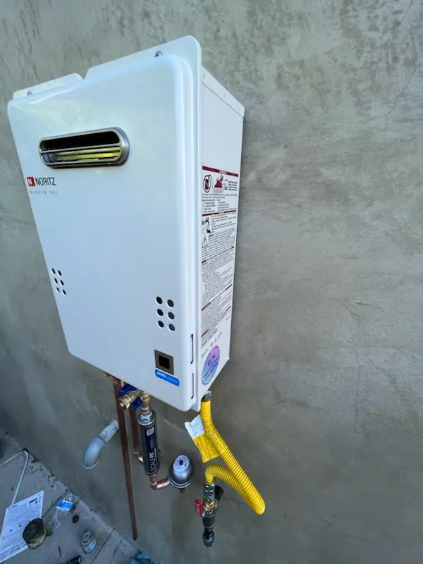 Tankless water heater installation for Orangedale Place homes
